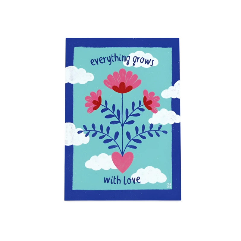 Carte postale "GROWS WITH LOVE"