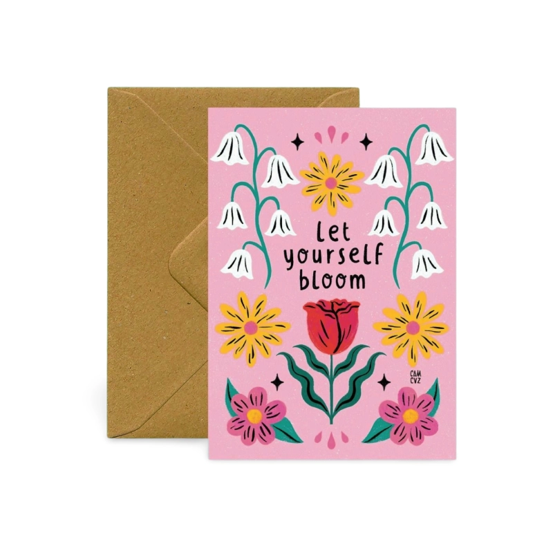 Carte postale "LET YOURSELF BLOOM"
