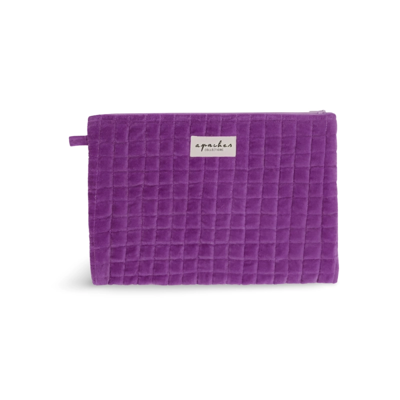 SMALL POCHETTE SANA VELOURS - DAHLIA