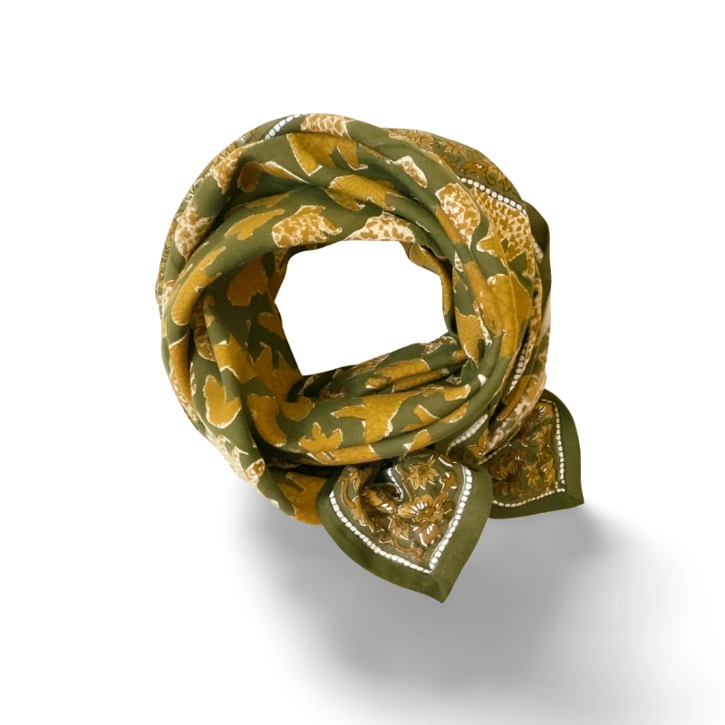 BIG FOULARD LATIKA OURS KAKI