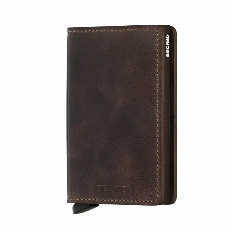 PORTE-CARTES CUIR DE VACHETTE - CHOCOLAT - SLIMWALLET