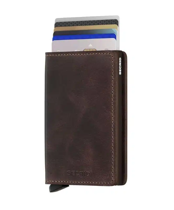 PORTE-CARTES CUIR DE VACHETTE - CHOCOLAT - SLIMWALLET – Image 2