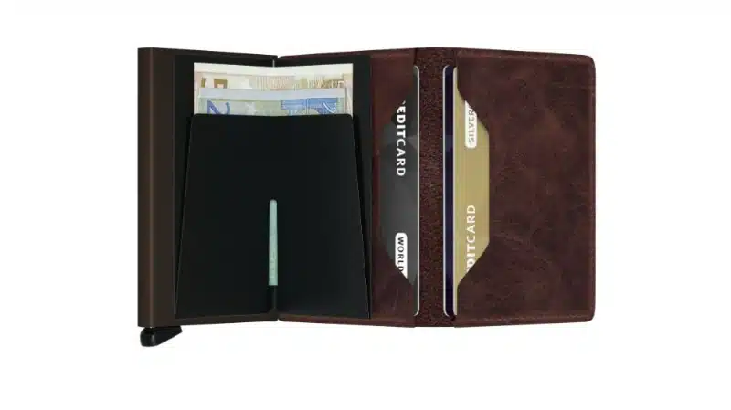 PORTE-CARTES CUIR DE VACHETTE - CHOCOLAT - SLIMWALLET – Image 3