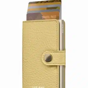 PORTE-CARTES - MINIWALLET - BUTTER JAUNE- PEBBLE