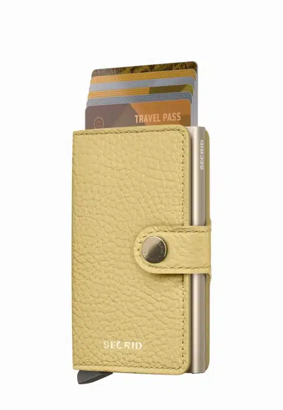 PORTE-CARTES - MINIWALLET - BUTTER JAUNE- PEBBLE