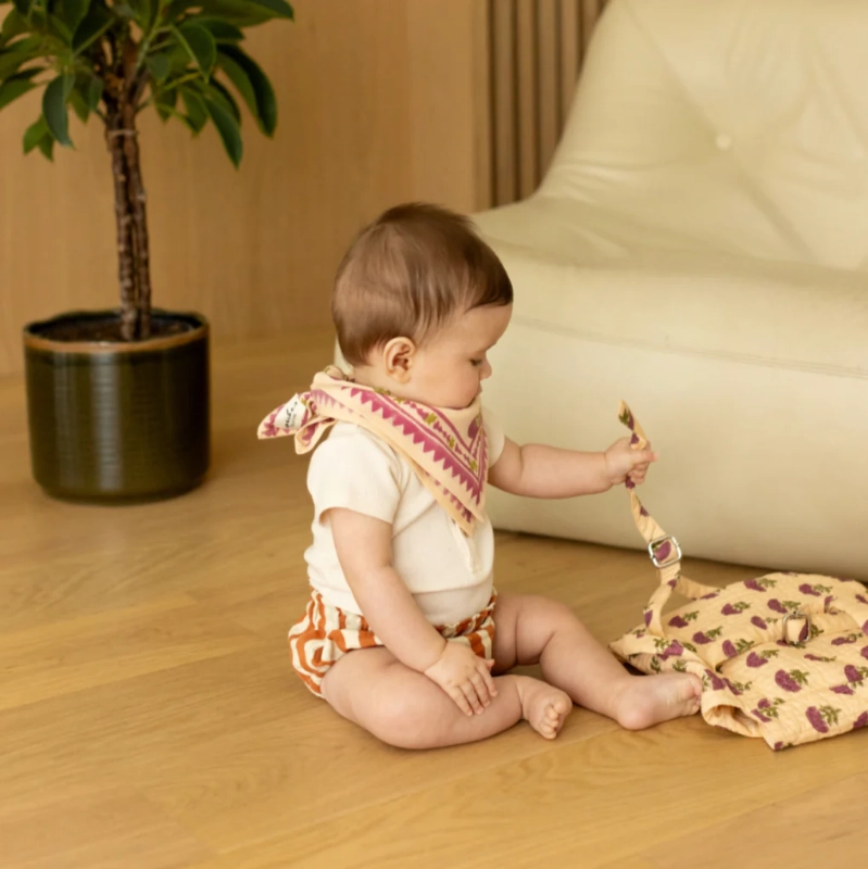 SMALL FOULARD MANIKA FLORET MACADAMIA – Image 3