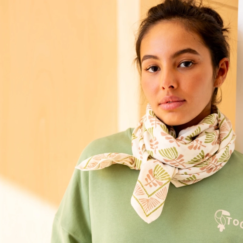 BIG FOULARD LATIKA TRESSE - CELERY – Image 2
