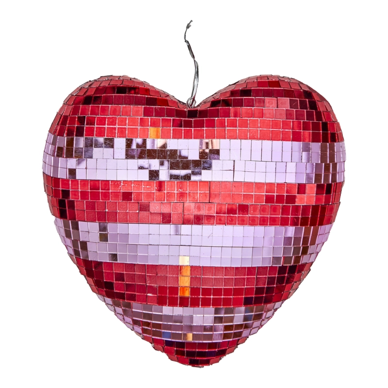 BOULE FACETTES DISCO COEUR