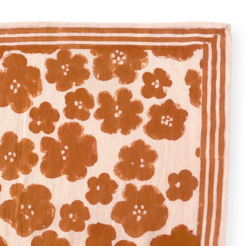 SMALL FOULARD MANIKA FLORA BOLD - ORANGE – Image 3
