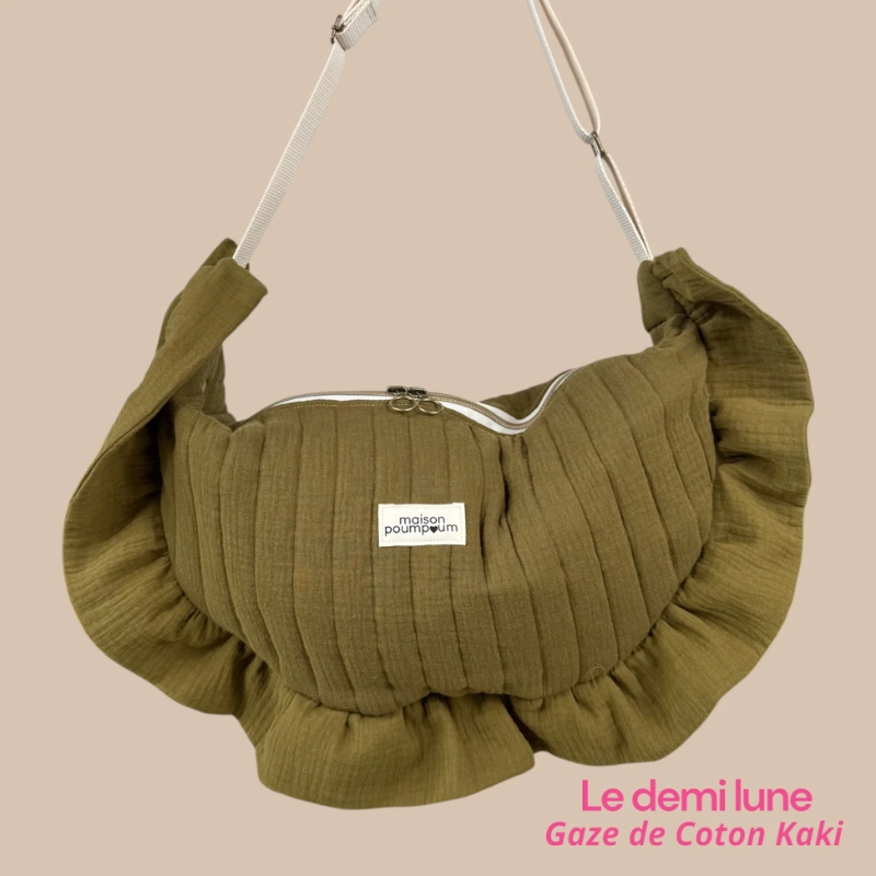 sac demi lune gaze coton coton kaki maison volumes lille 1