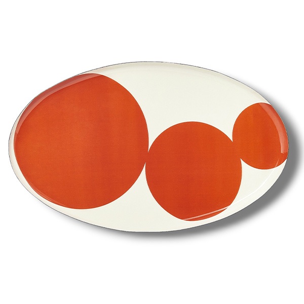 plateau oval astre rouge