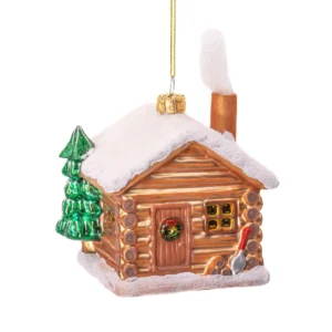 decoration noel cabin shaped bauble