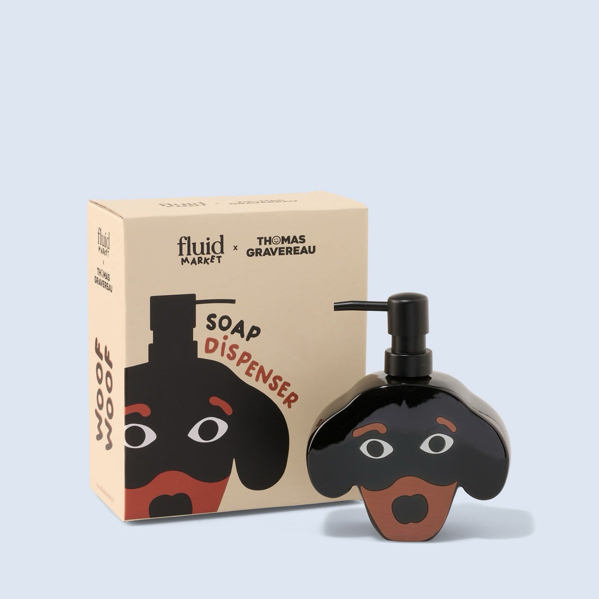 distributeur de savon chien teckel