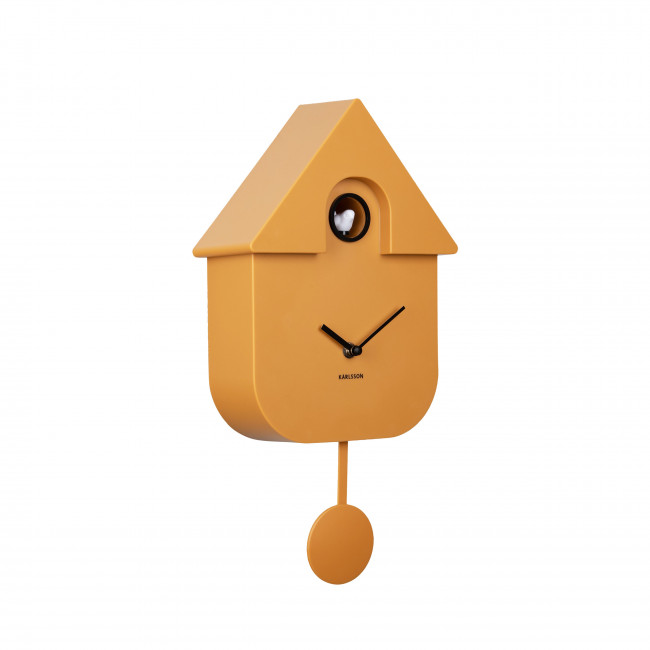 horloge coucou modern cuckoo jaune ocre