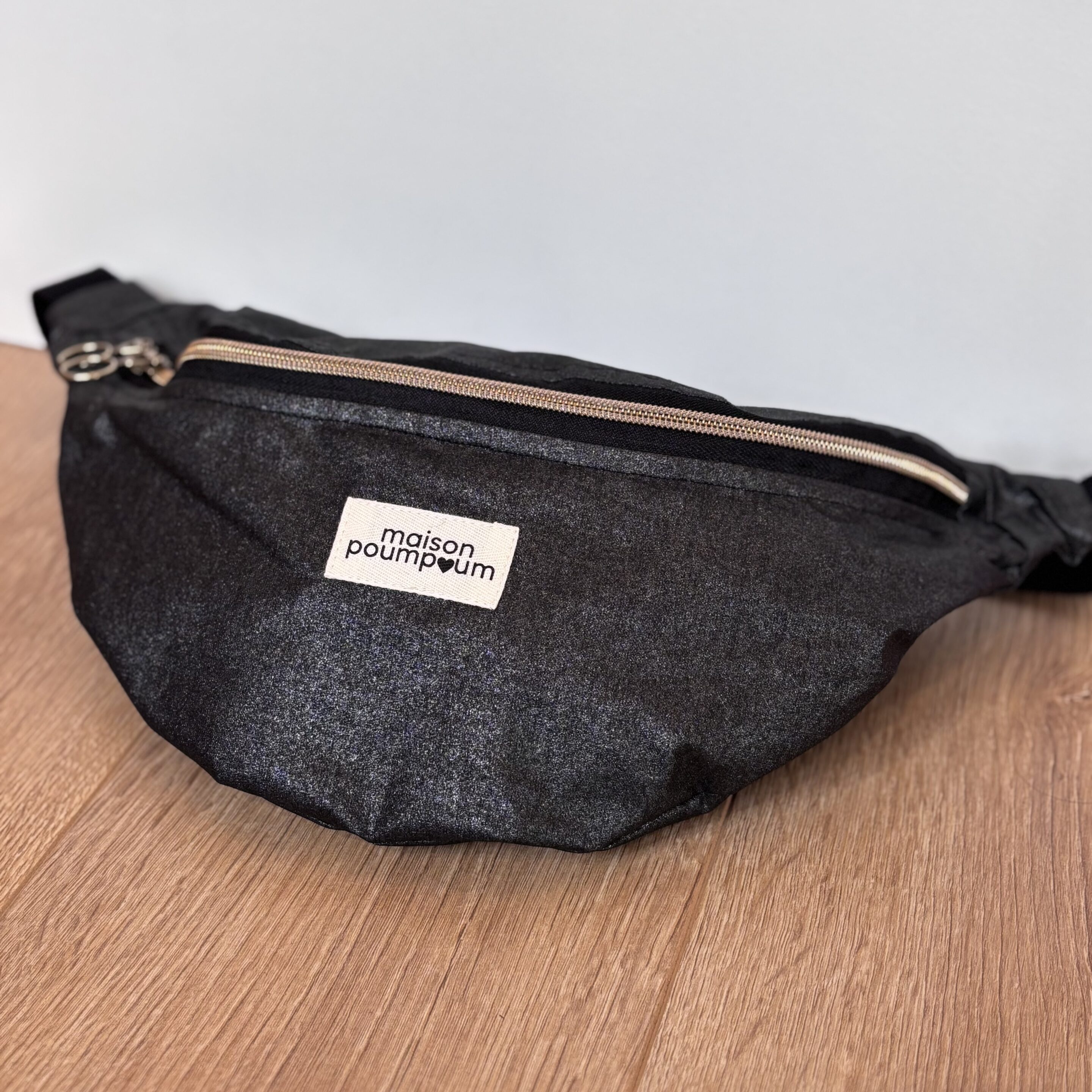 sac banane coton enduit noir 2