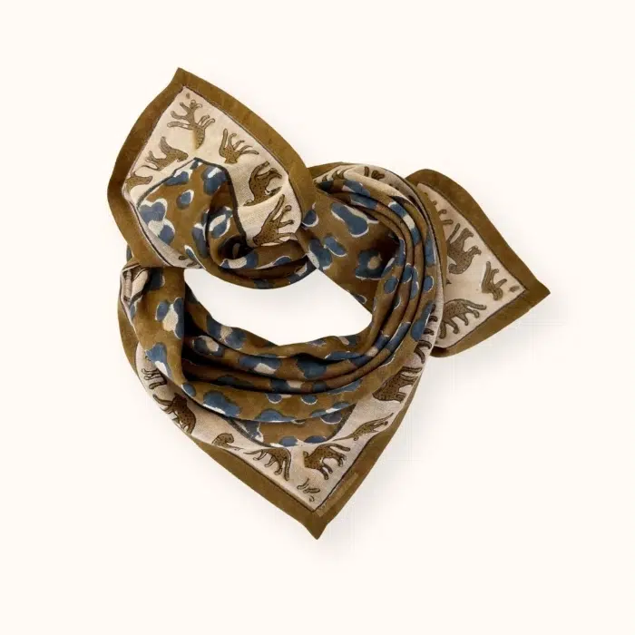 small foulard en coton dupitta leopard leopard tapenade maison volumes lille 1