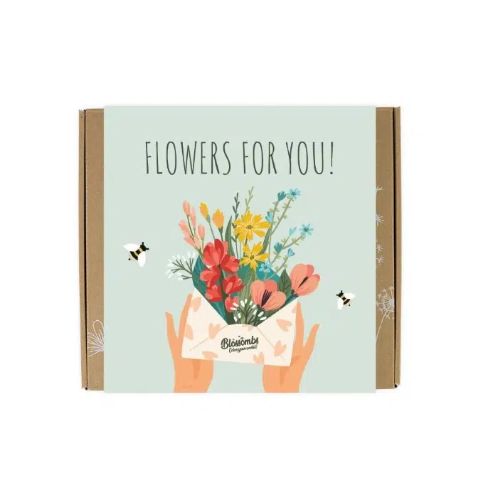 sac cadeau en jute 8 bombes À fleurs