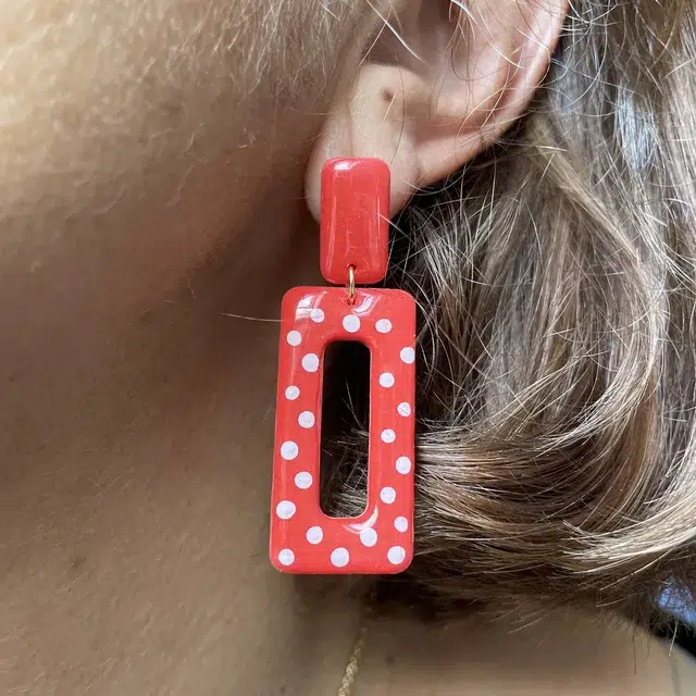 boucles d'oreilles regoire-rouge-blanc