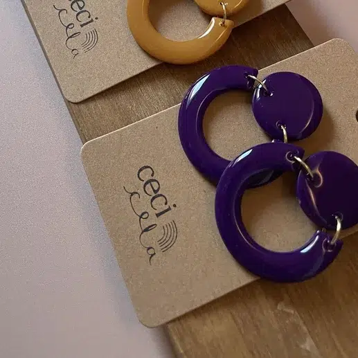 boucles d'oreilles marcus moutarde